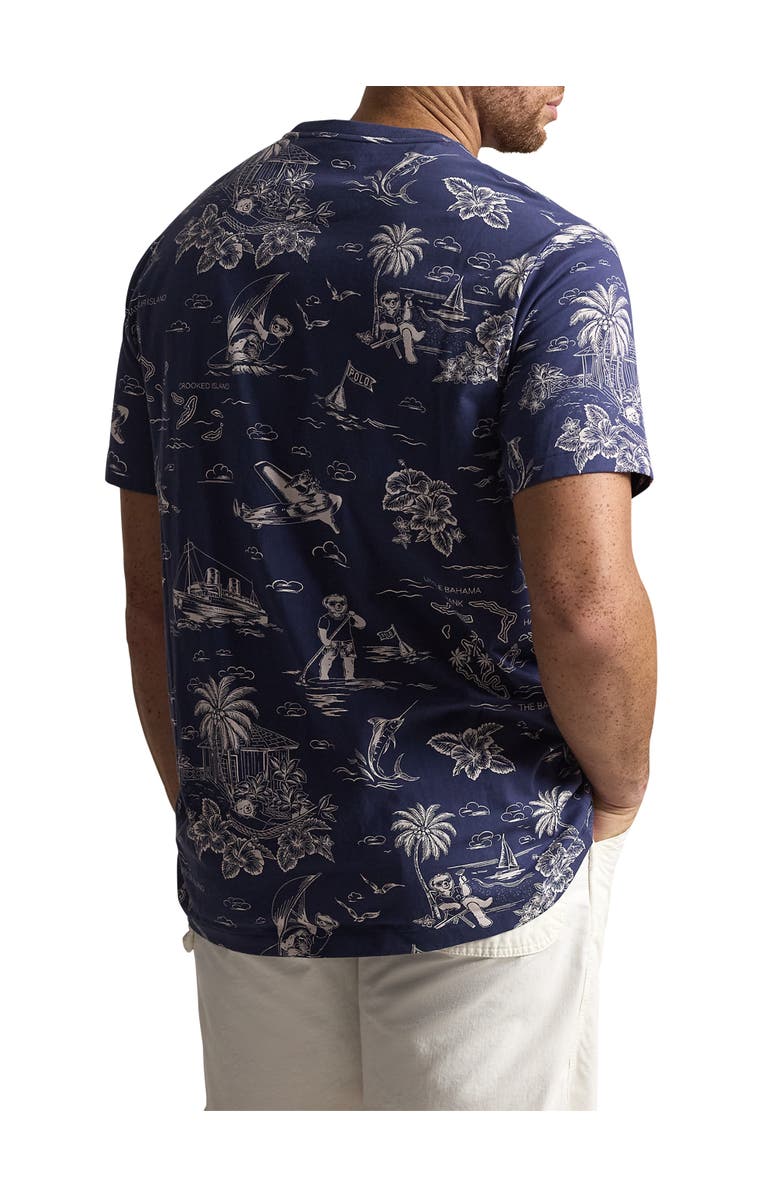 Polo Ralph Lauren Big & Tall Printed Harbor Island Bear T-Shirt, Alternate, color, Newport Navy