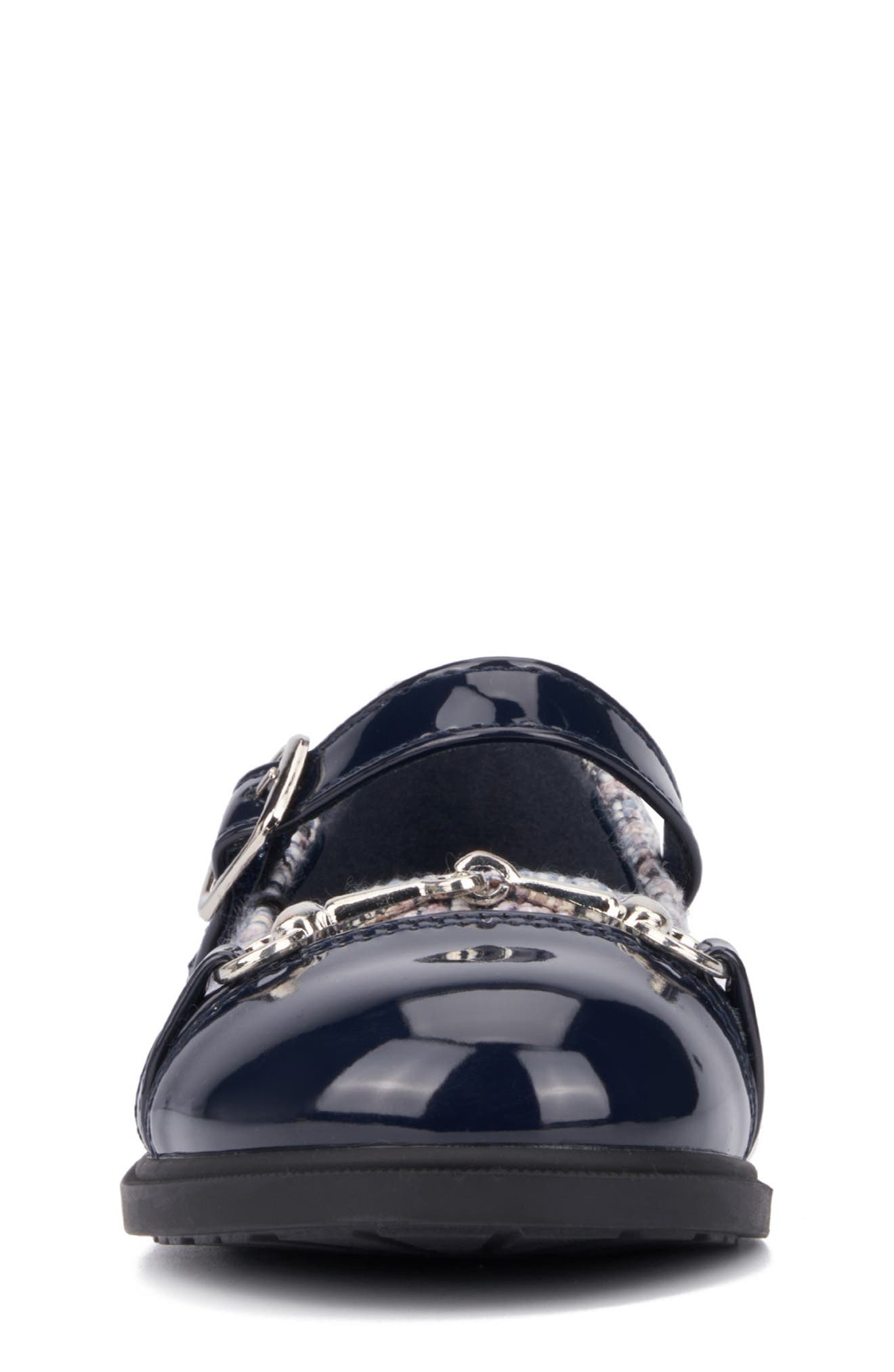 OLIVIA MILLER Kids' Cap Toe Mary Jane Flat, Alternate, color, Black