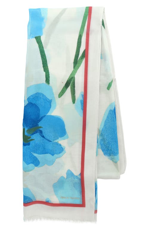 Frances Valentine Blush Tulip Oblong Scarf In Neutral