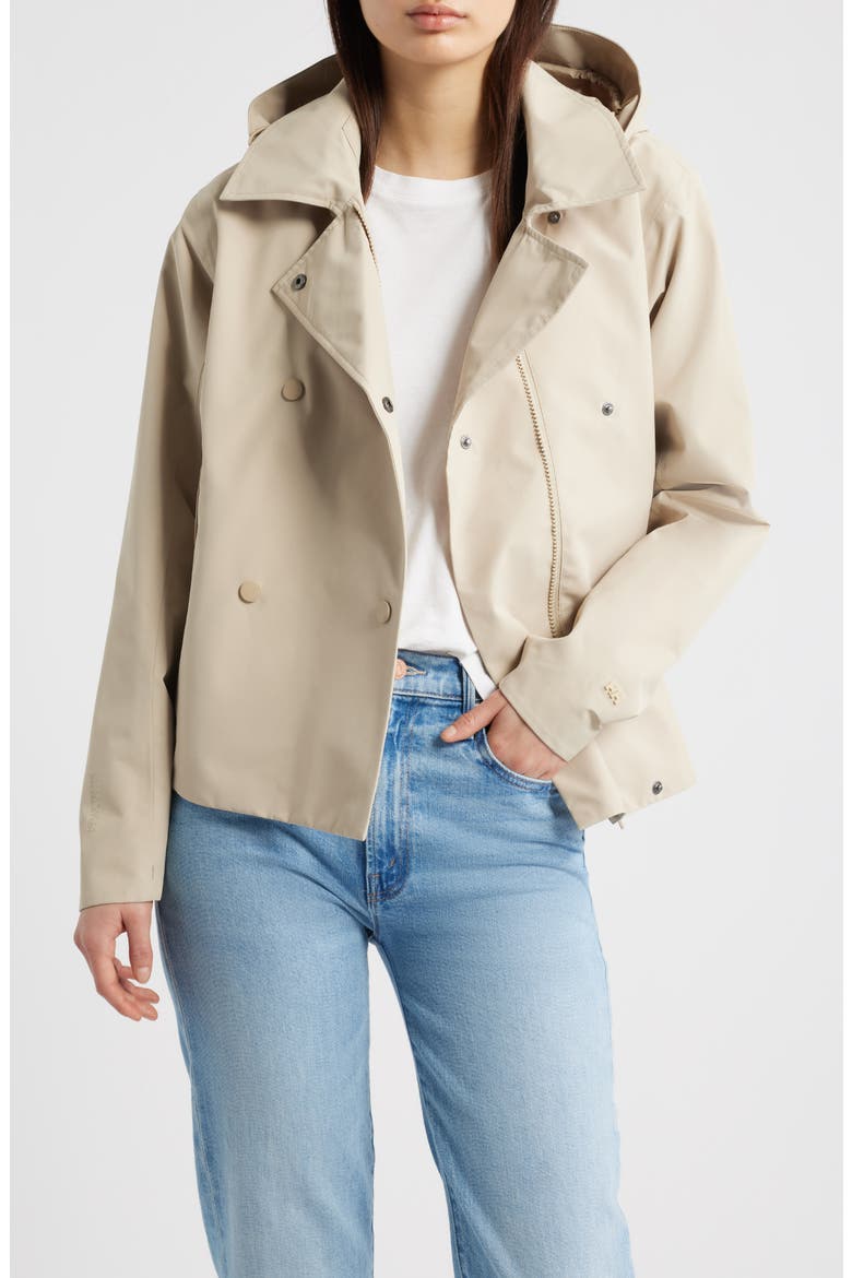 Avenue Short Trench Coat, Alternate, color, KHAKI