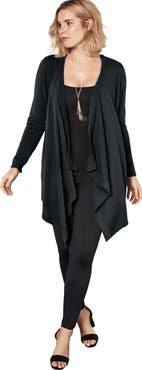 Roaman's Plus Size Lightweight Handkerchief Hem Cardigan Sweater