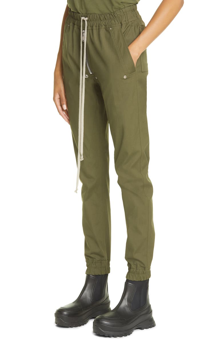 Rick Owens Bela Drawstring Stretch Cotton Joggers, Alternate, color, 