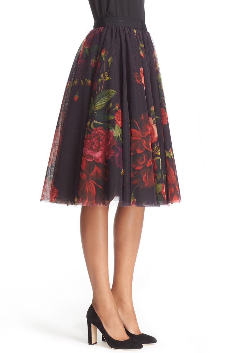 Ted Baker London 'Ondra - Juxtapose Rose' Tutu Midi Skirt, Alternate, color, 