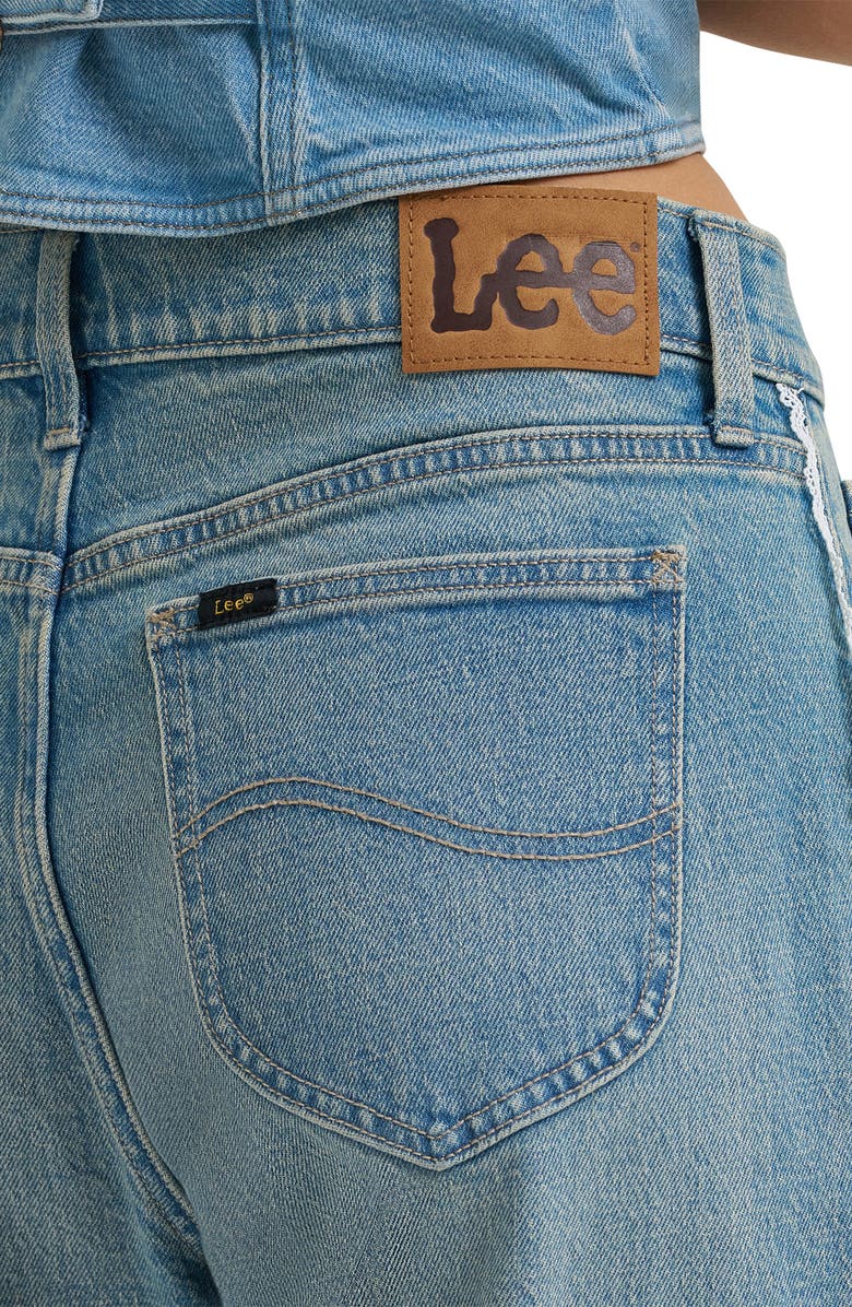 Lee Lace Trim Low Slung Slouch Jeans, Alternate, color, 