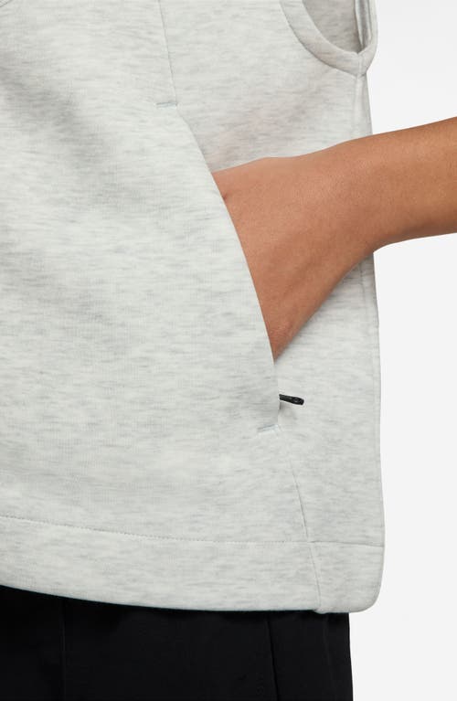 Nike Sportswear Tech Fleece Vest In Light Grey/heather/black