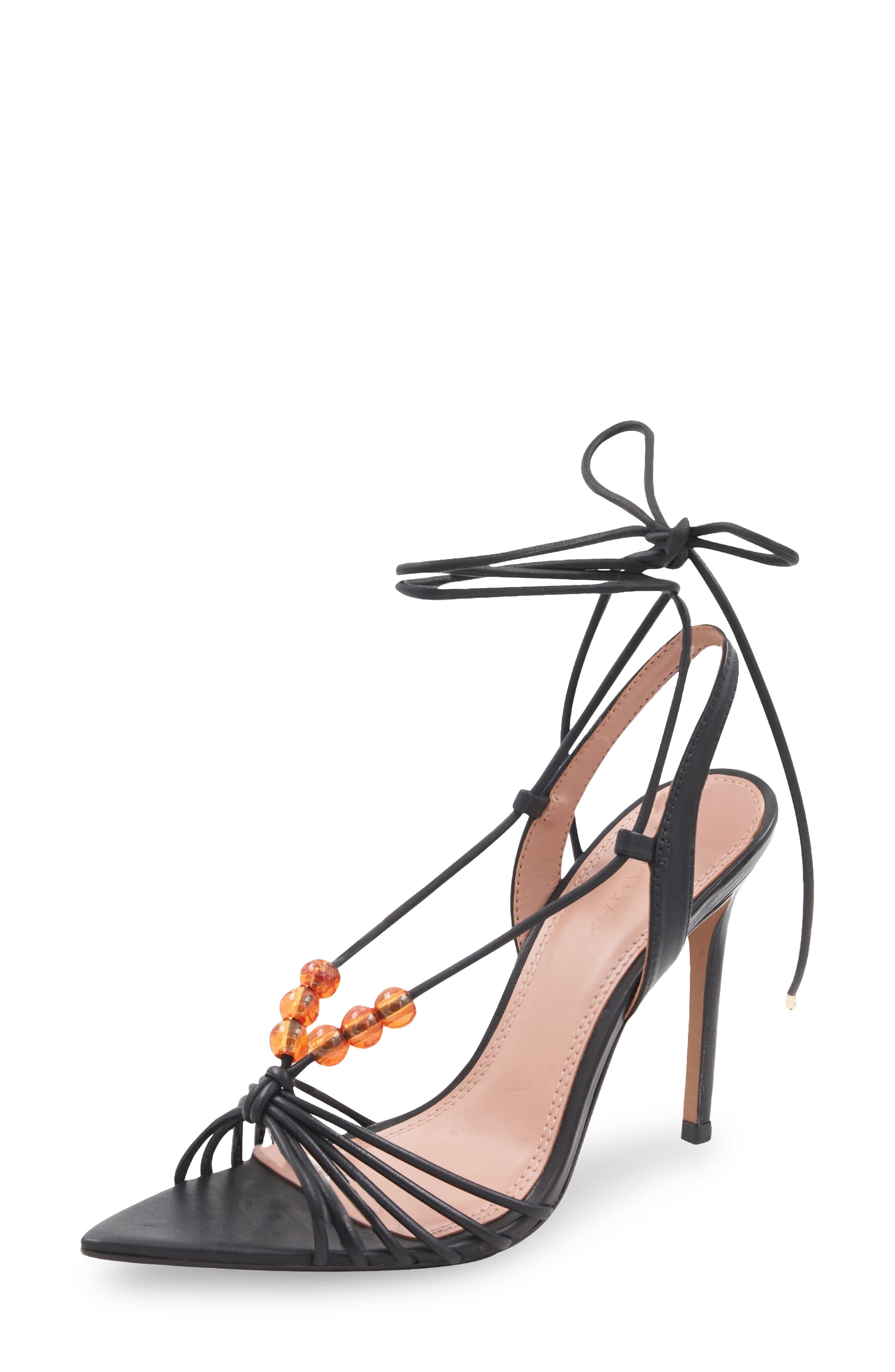 BCBGMAXAZRIA Thelma Ankle Wrap Sandal, Main, color, Black