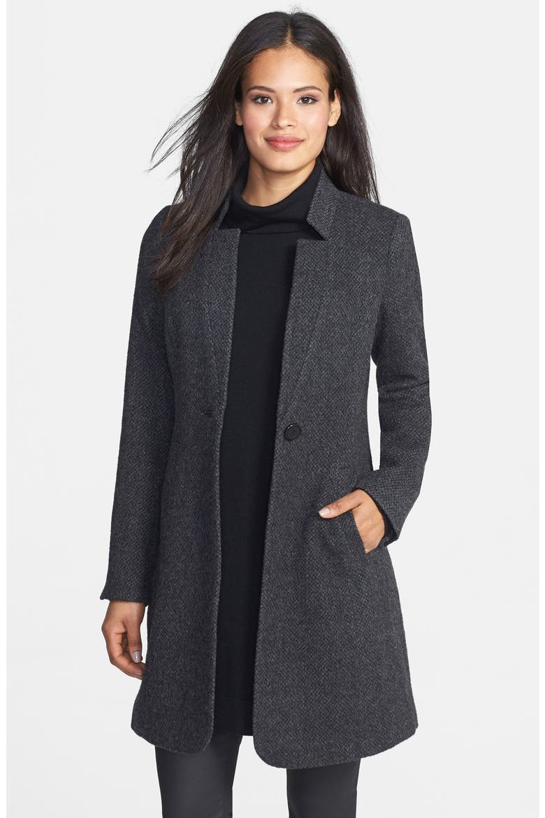 The Fisher Project Notch Collar Alpaca Tweed Jacket, Main, color, CHARCOAL
