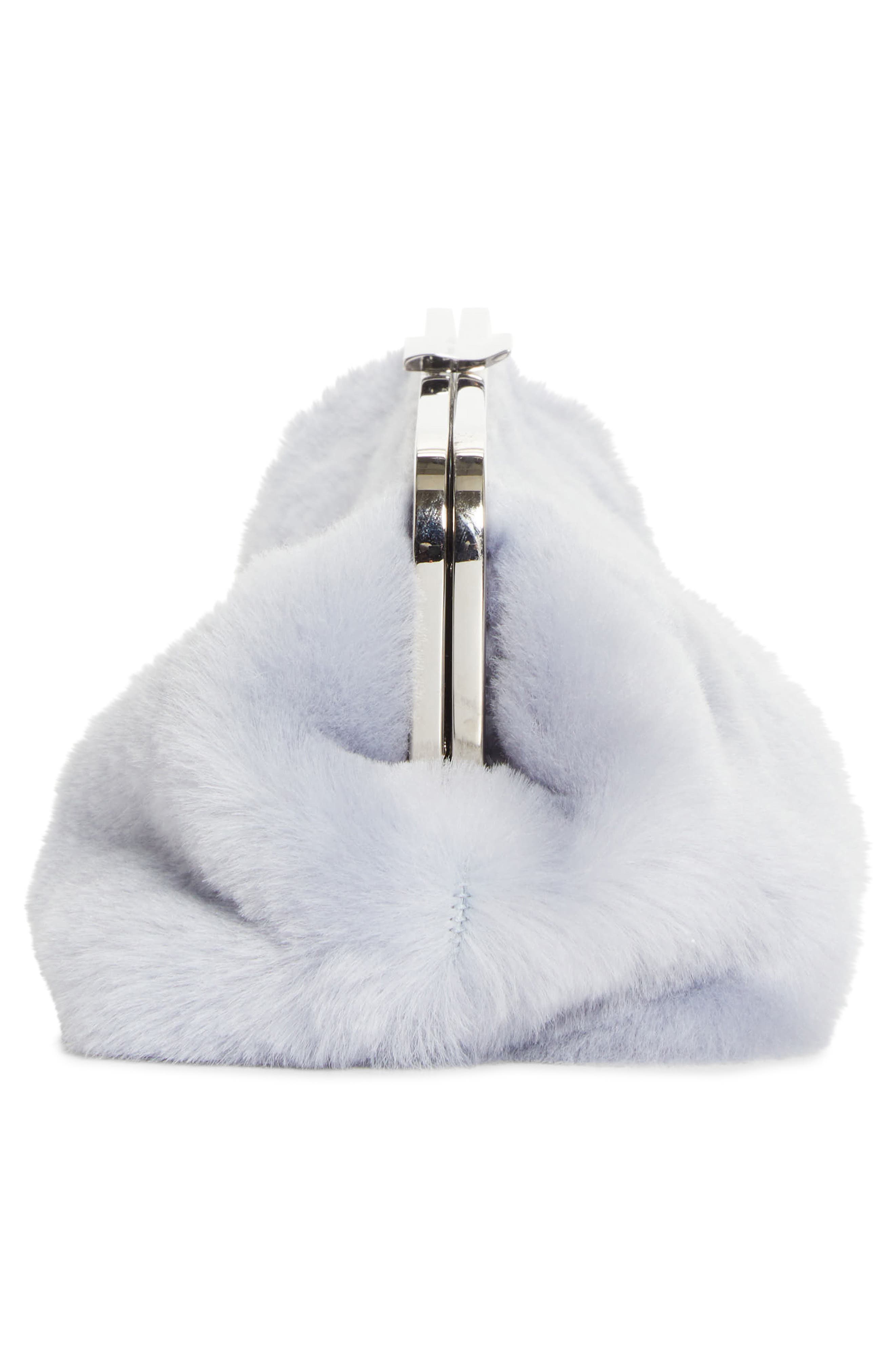 Proenza Schouler Armory Genuine Shearling Clutch, Alternate, color, Wisteria