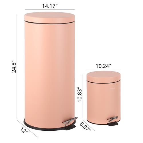 Happimess Oscar 8-gallon Step-open Trash Can With Free Mini Trash Can