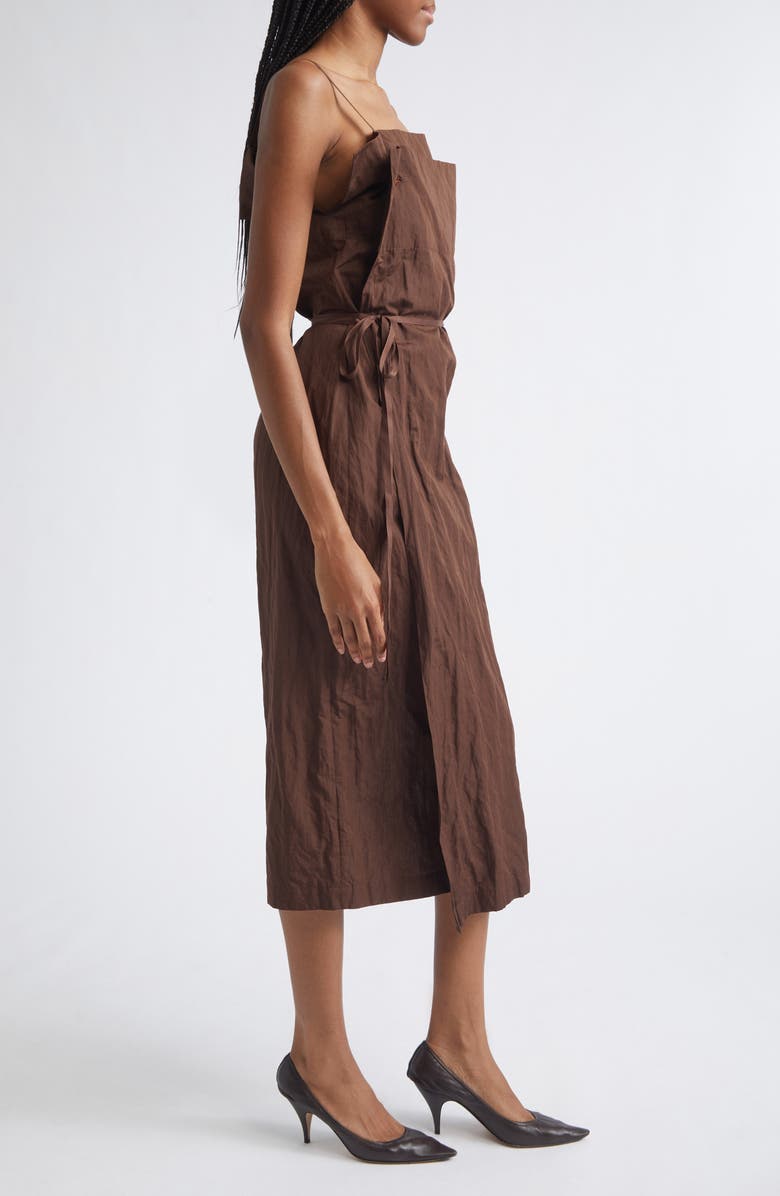 OSSOU Shore Apron Wrap Midi Dress, Alternate, color, Cedar