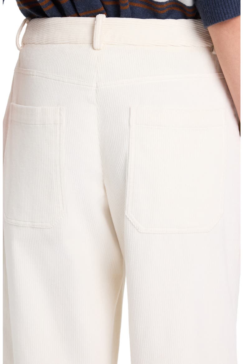 Dylan Stretch Cotton Corduroy Wide Leg Pants, Alternate, color, WHITE