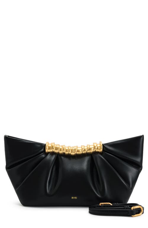 Jw Pei Leia Pleated Faux Leather Clutch In Black