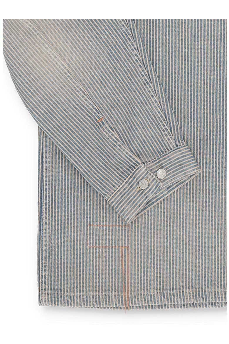 Underminer Pinstripe Denim Jacket, Alternate, color, PALE BLUE