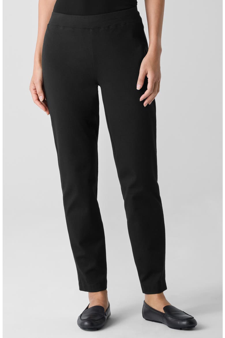 High Waist Slim Ankle Pants, Main, color, BLACK