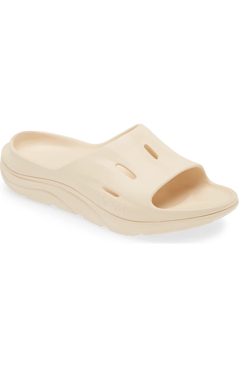 HOKA Ora Recovery Slide 3 Sandal, Main, color, Vanilla / Vanilla