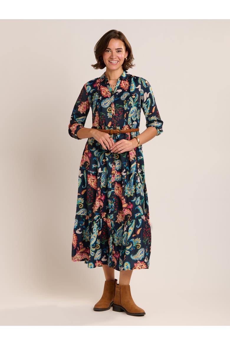 Estrella Sculpted Collar Maxi Dress, Alternate, color, Navy