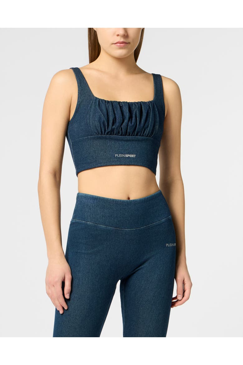 Top Denim Touch Ps Women, Main, color, darkblue