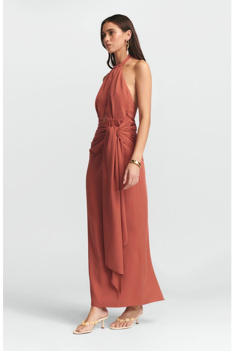 Nessie Midi Dress, Alternate, color, Indian Red