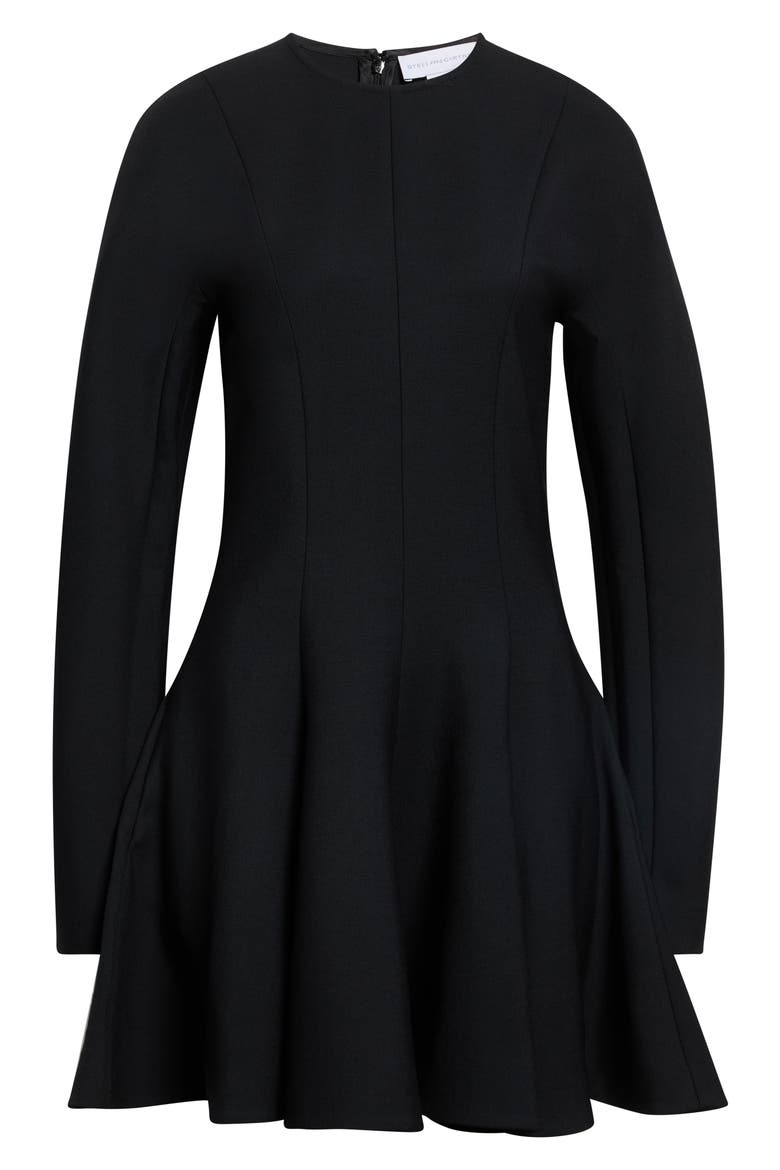 Long Sleeve Stretch Minidress, Alternate, color, BLACK
