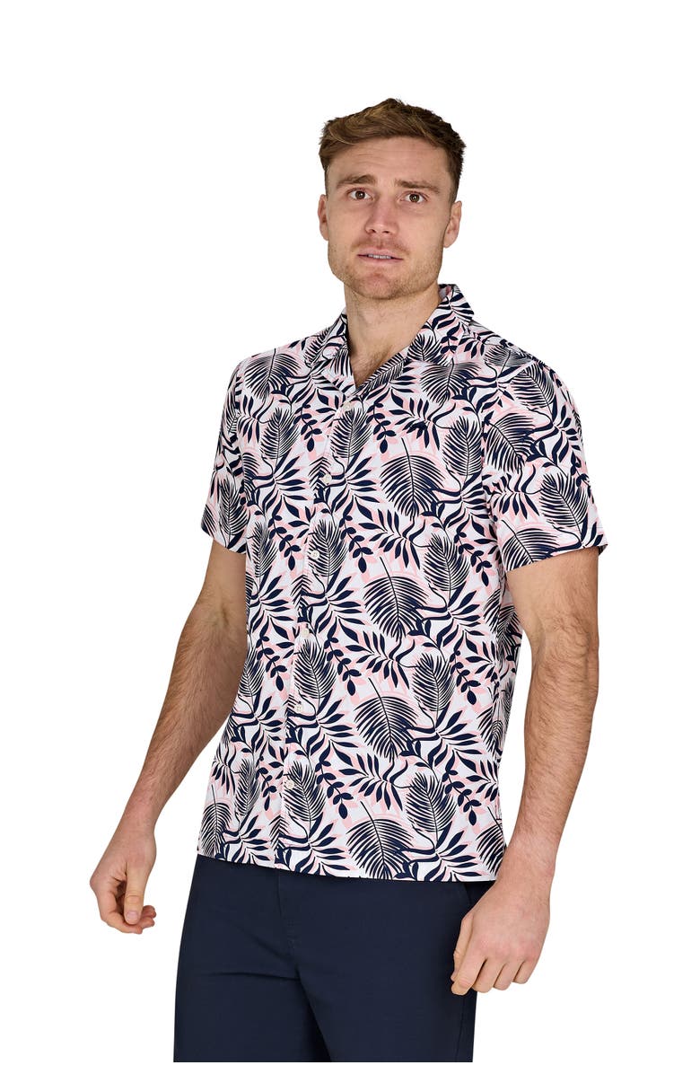 Raging Bull Short Sleeve Large Fern Shirt, Main, color, Navy