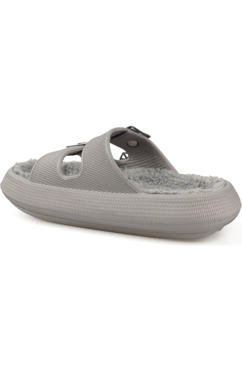 ROCK AND CANDY Faux Shearling Slide Sandal, Alternate, color, Light Gray