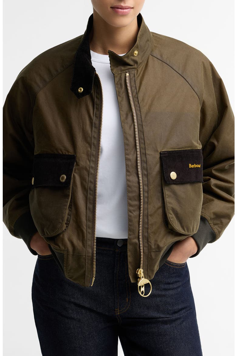 Ivybridge Waxed Cotton Jacket, Main, color, BEECH/ ANCIENT
