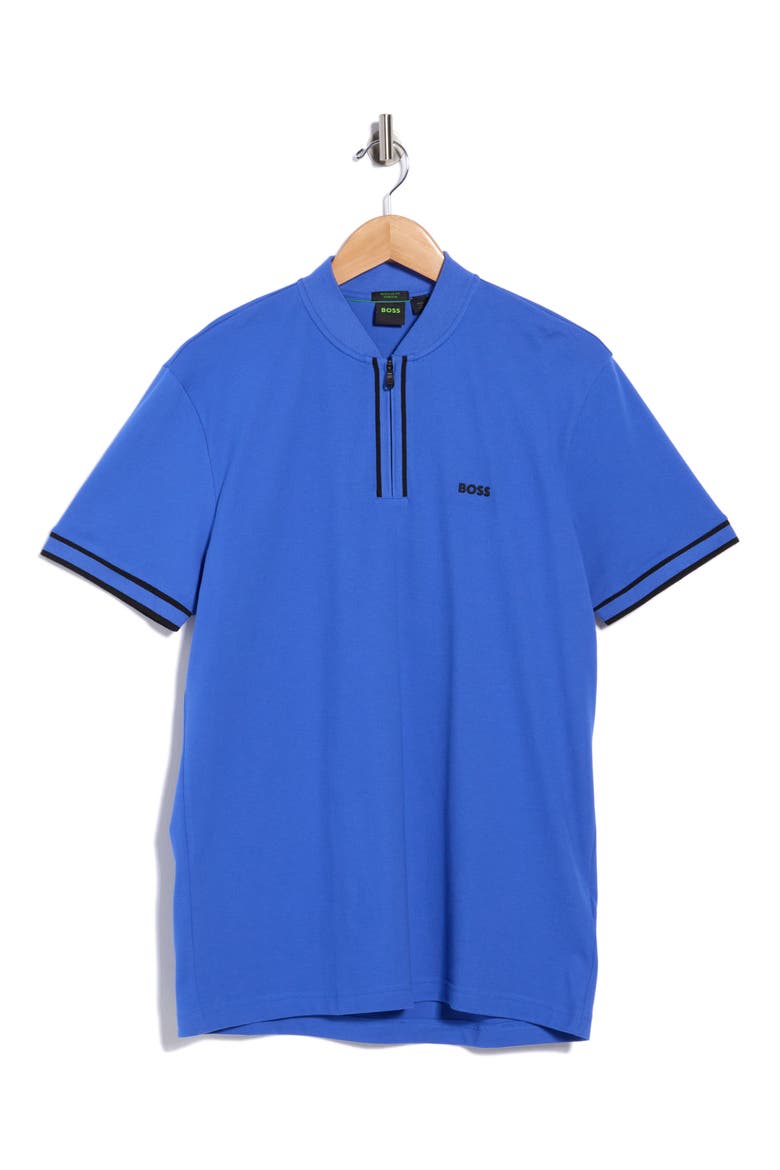 Pariq Quarter Zip Knit Polo, Alternate, color, MEDIUM BLUE