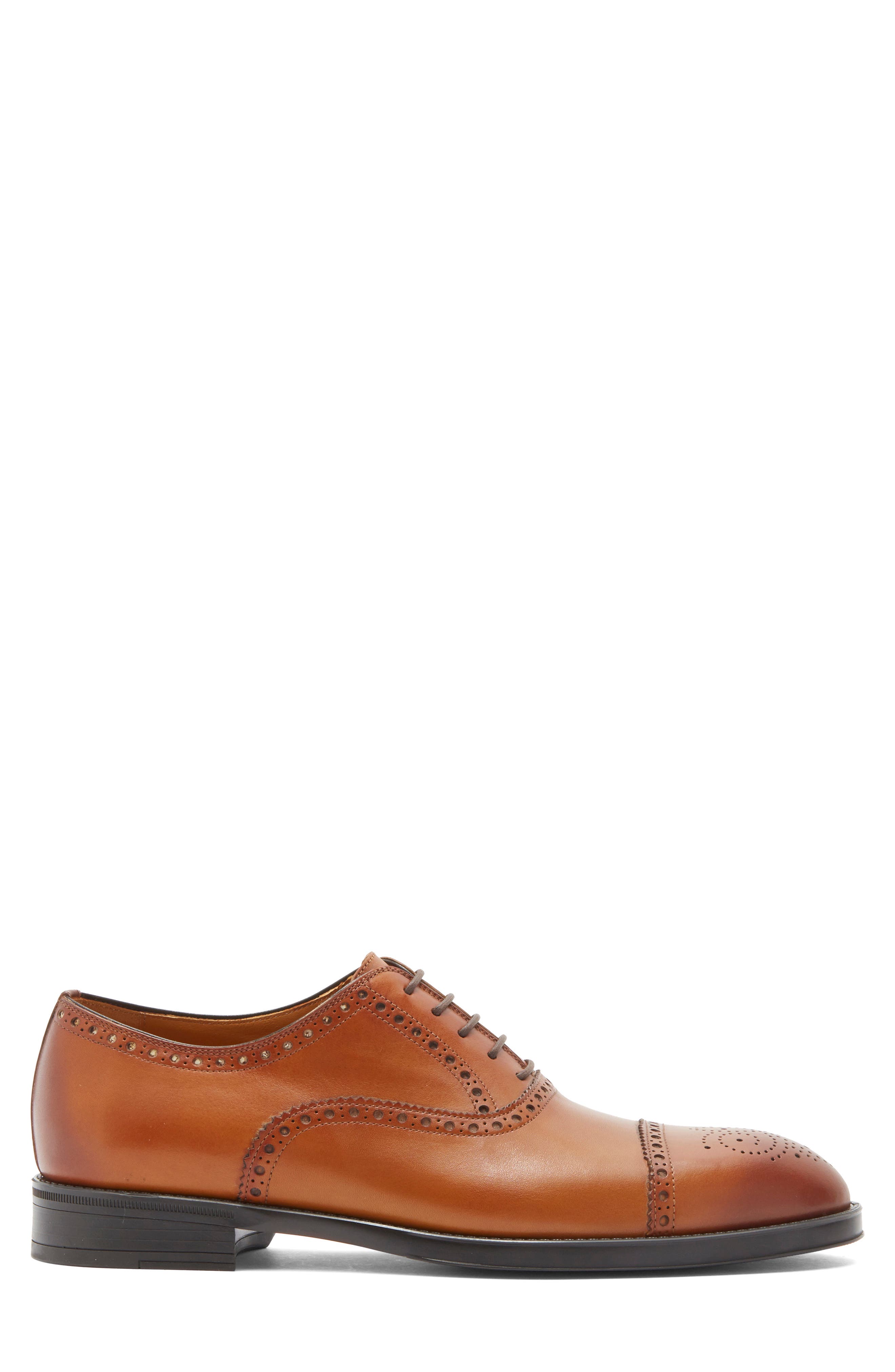 Eddison Cap Toe Oxford, Alternate, color, CUERO