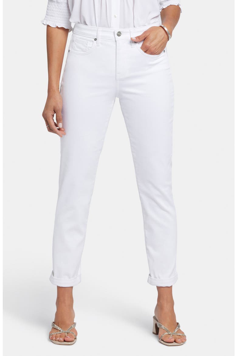 Margot Girlfriend Jeans, Main, color, OPTIC WHITE