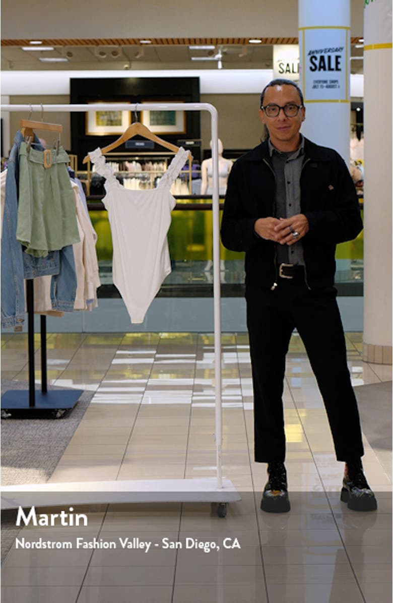 Heidi Ruffle Strap Tank Bodysuit, sales video thumbnail