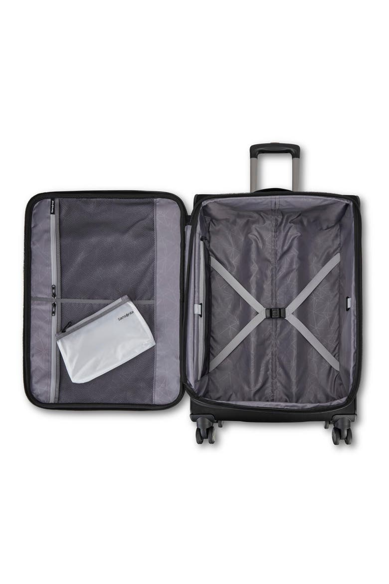 Ascella 4 Softside Expandable 29" Large Checked Spinner Luggage, Alternate, color, Black