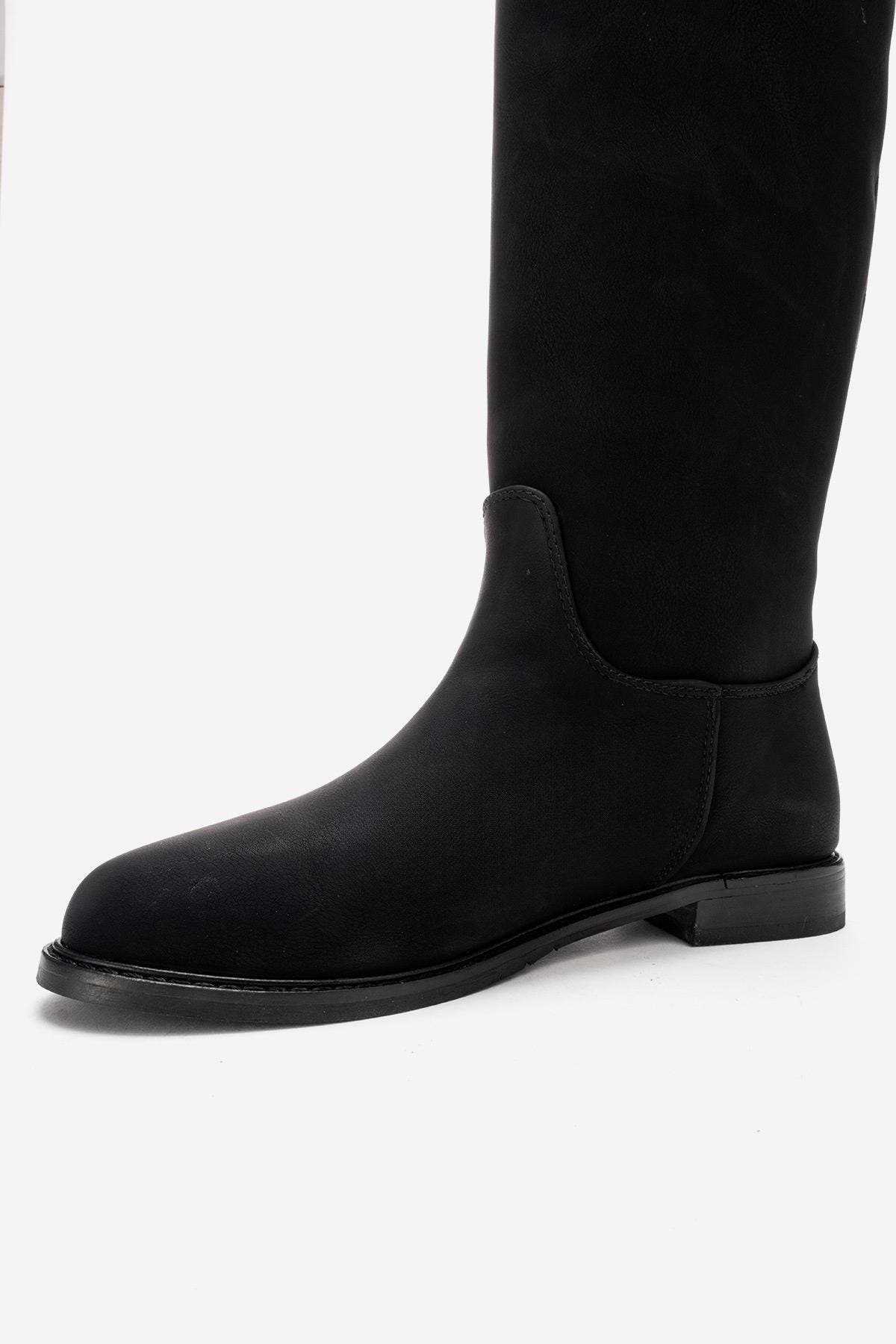 Yoko Knee High Boot, Alternate, color, Black Nubuck Faux Leather