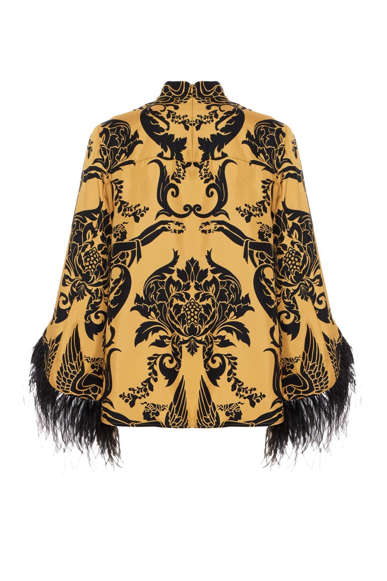 Make An Exit Top With Feathers Cherubs Gold, Alternate, color, Cherubs Gold