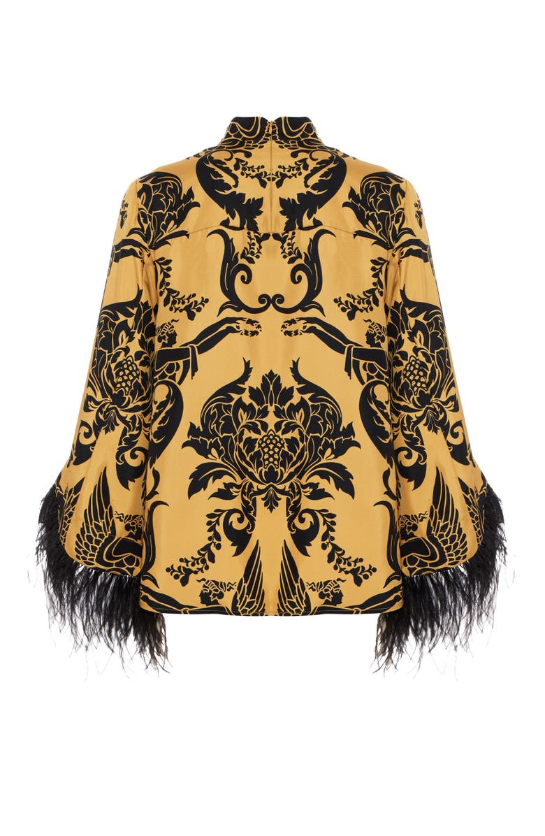 La DoubleJ Make An Exit Top With Feathers Cherubs Gold, Alternate, color, Cherubs Gold