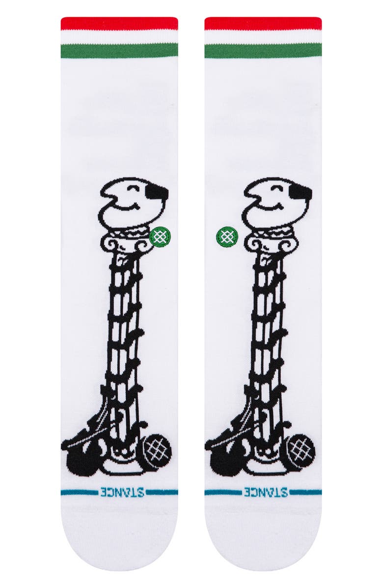 Stance Neros Crew Socks, Main, color, White