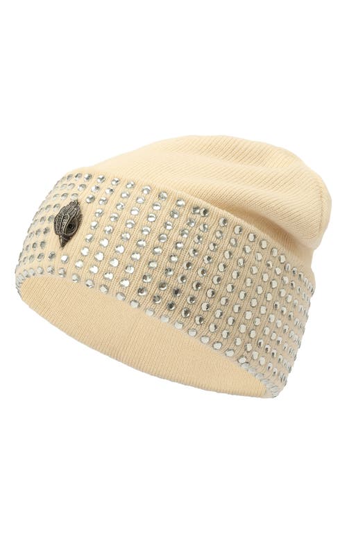 Kurt Geiger London Crystal Cuff Beanie In Nude