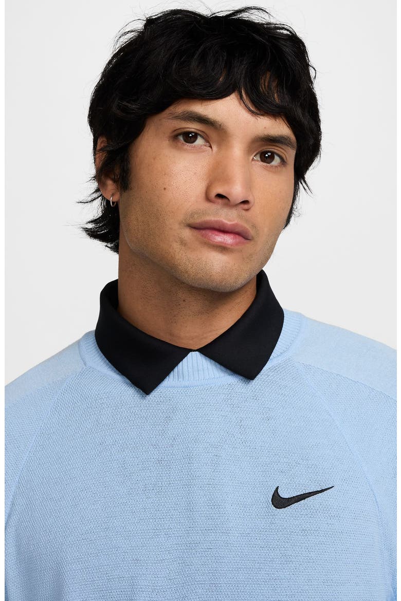 The Tour Golf Sweater, Alternate, color, PSYCHIC BLUE/ BLACK