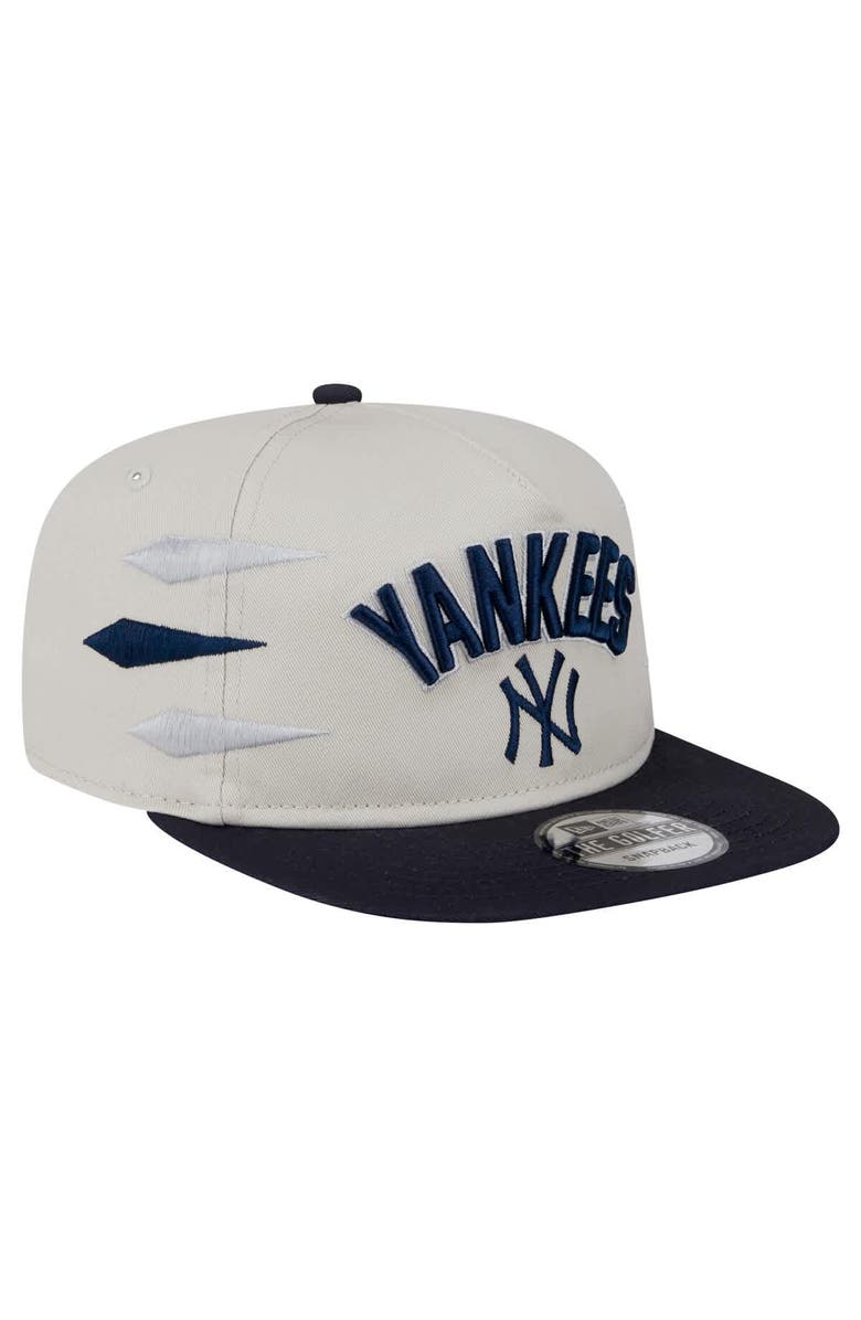 New Era Men's New Era Cream New York Yankees Iron Golfer Snapback Hat, Alternate, color, Cream