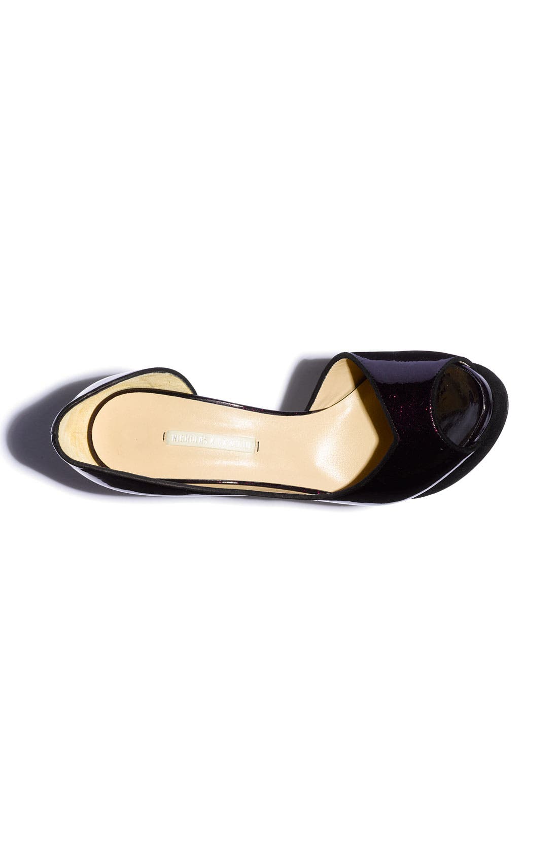Open Toe d'Orsay Pump, Alternate, color, BORDEAUX