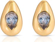 Ettika Glowing Teardrop Cubic Zirconia Stud Earrings