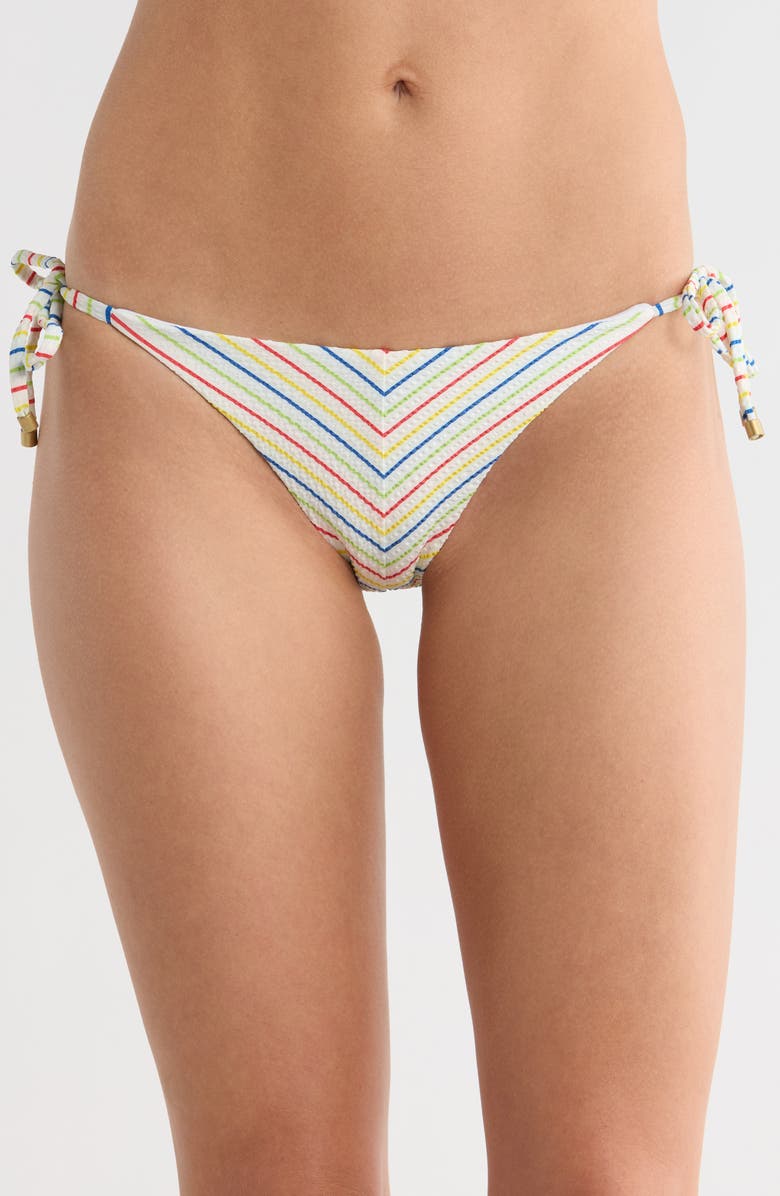 Vitamin A<sup>®</sup> Natalie Milter Side Tie Bikini Bottoms, Main, color, Retro Stripe