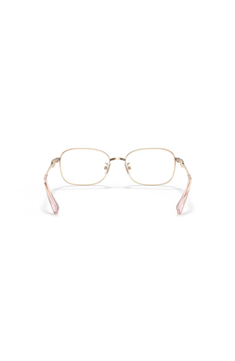 COACH 53mm Rectangle optical glasses, Alternate, color, Pink