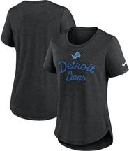 Nike Women's Nike Black Detroit Lions Script Tri-Blend T-Shirt