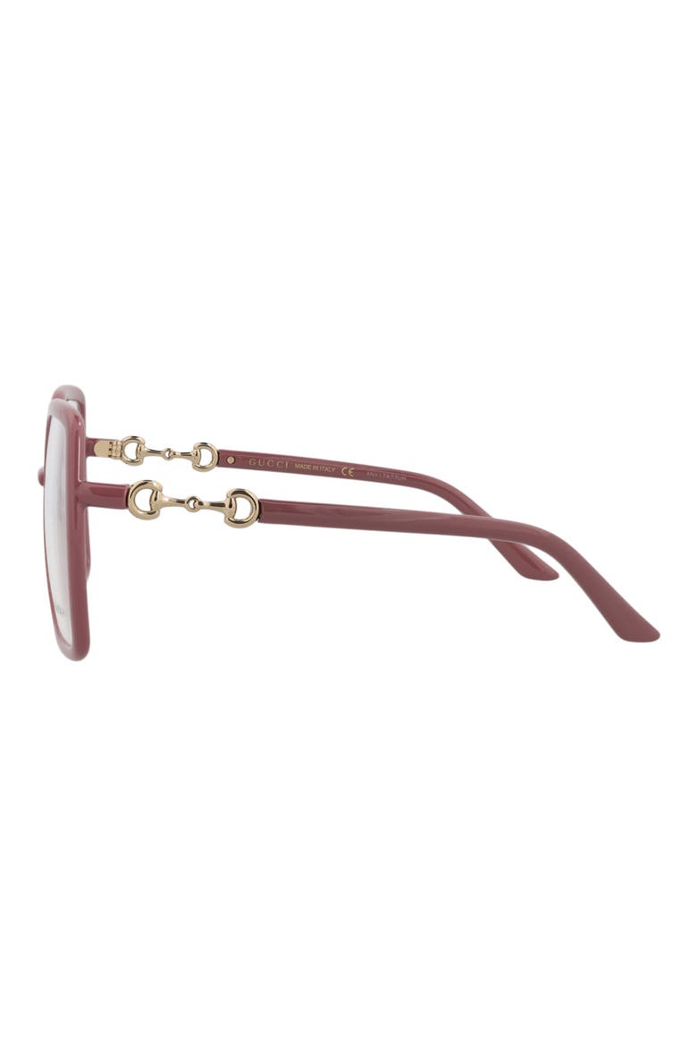 55mm Square Optical Frames, Alternate, color, PINK PINK TRANSPARENT