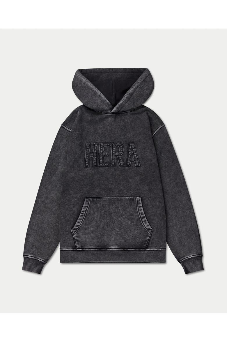 Faded Long Sleeve Oversized Hoodie, Alternate, color, Washed Black