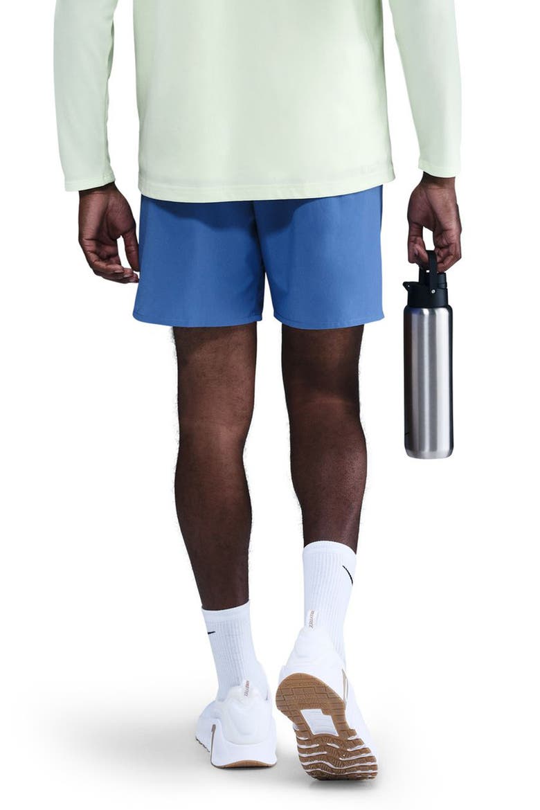 Dri-FIT Unlimited 7-Inch Unlined Athletic Shorts, Alternate, color, 411 COMET BLUE/BLACK/COMET BLUE