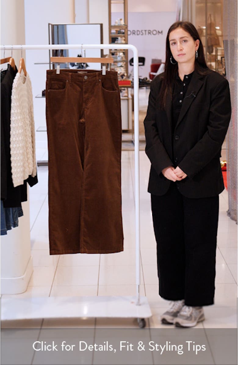 Jean Mid Rise Wide Corduroy Pants, sales video thumbnail