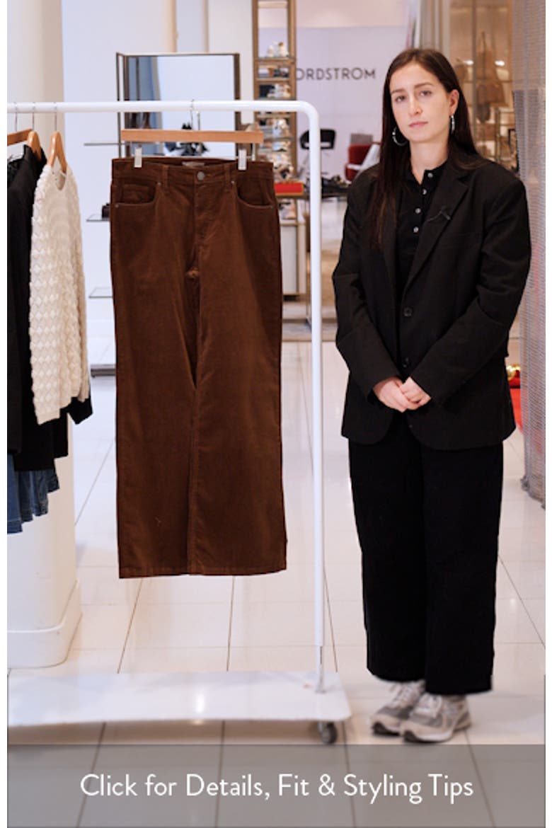 Jean Mid Rise Wide Corduroy Pants video