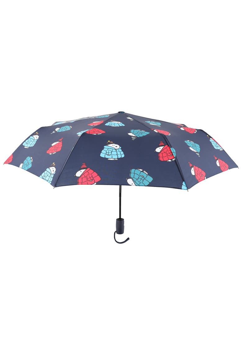 Snoopy Puffer Jacket All Over Print Auto Open and Close Umbrella, Main, color, BLUE