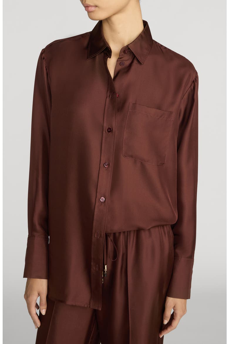 Silk Boy Shirt, Alternate, color, CURRANT